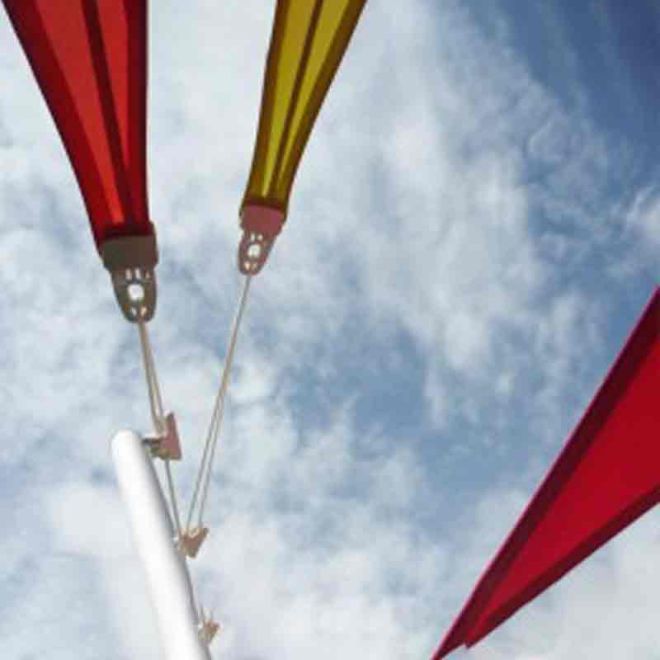 Système d'accroche complet pour voile d'ombrage