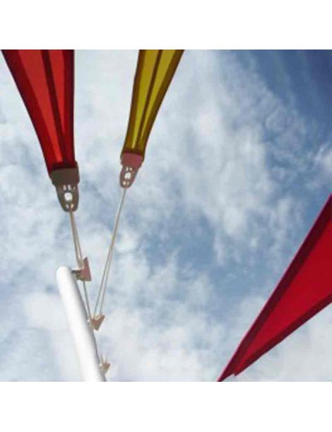 Système d'accroche complet pour voile d'ombrage