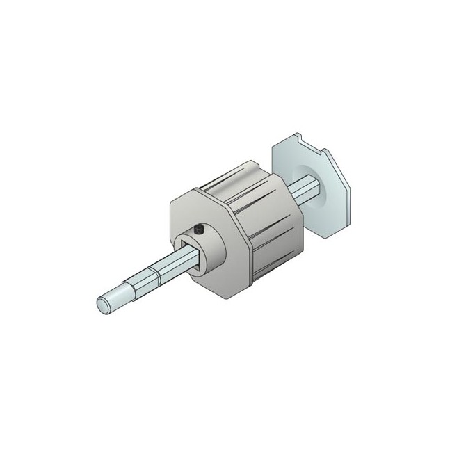 Embout télescopique Alu octo 70 - Pivot rond de 12