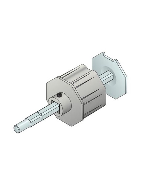 Embout télescopique Alu octo 70 - Pivot rond de 12