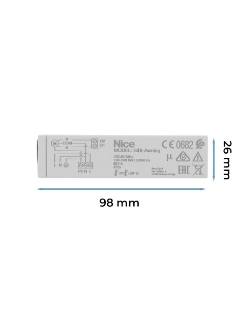 Micro Récepteur Nice BiDi Awning
