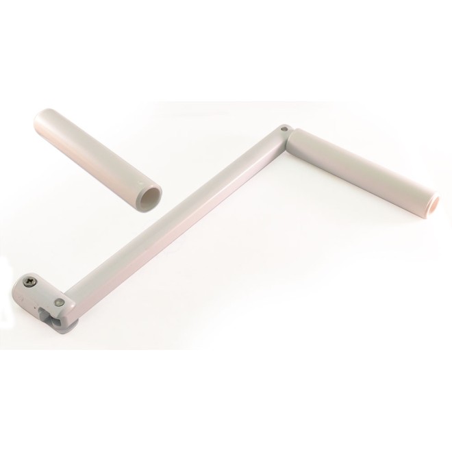 Manivelle seule Aluminium 6P10 Blanc Manivelle seule Aluminium 6P10 Blanc