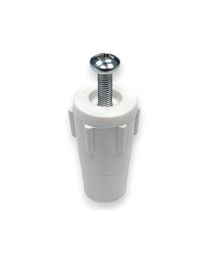 Butée ronde + rondelle et Vis 40mm Blanc