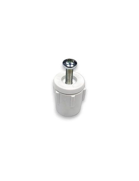 Butée ronde + rondelle et Vis 25mm Blanc