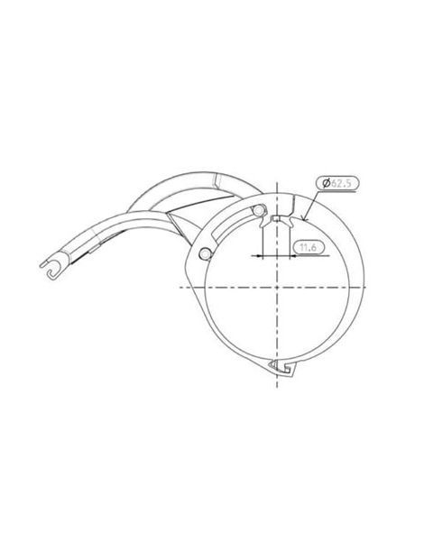 Verrou pour tube Deprat 62 - VAT DP62 PM pour Lame ep. 8 mm