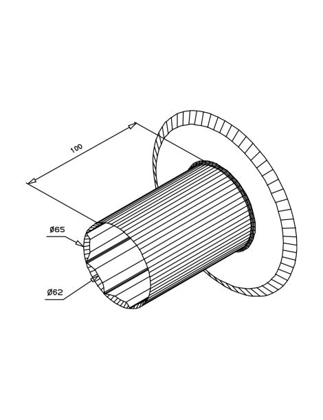 Flasque coulissant tube 62 ou Octo 60 Diam. 193