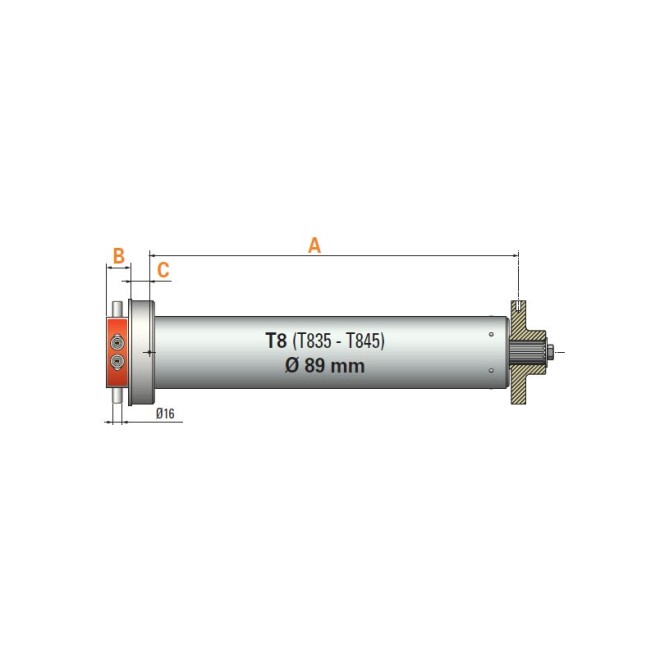 Moteur T 835 Simu monophasé 350Nm