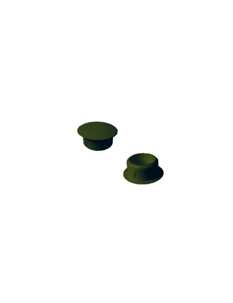 10 Bouchons PVC Vert sapin 13mm cache trous ± RAL 6009