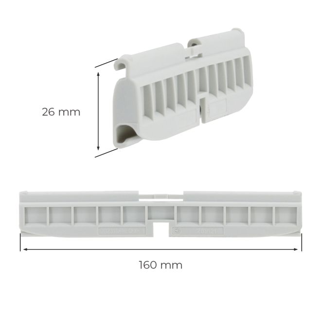 Profil d'adaptation pour verrou automatique Selve pour lame de 13-14mm d''épaisseur