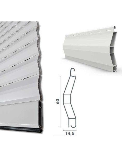 Tablier PVC lames de 60mm x 14,5 mm
