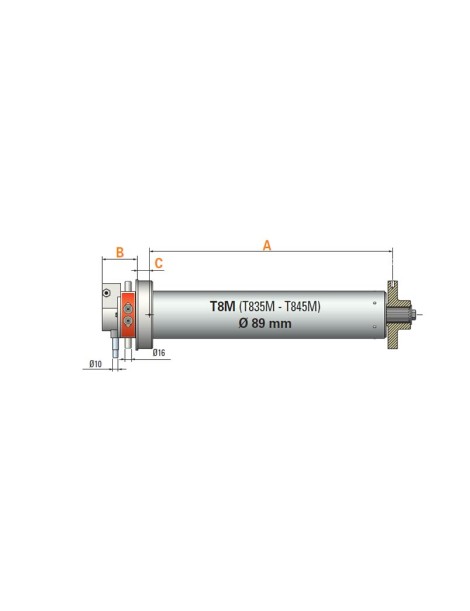 Moteur T 835 M Simu monophasé 350Nm