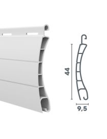 Lame 44mm PVC Blanc 225cm de long