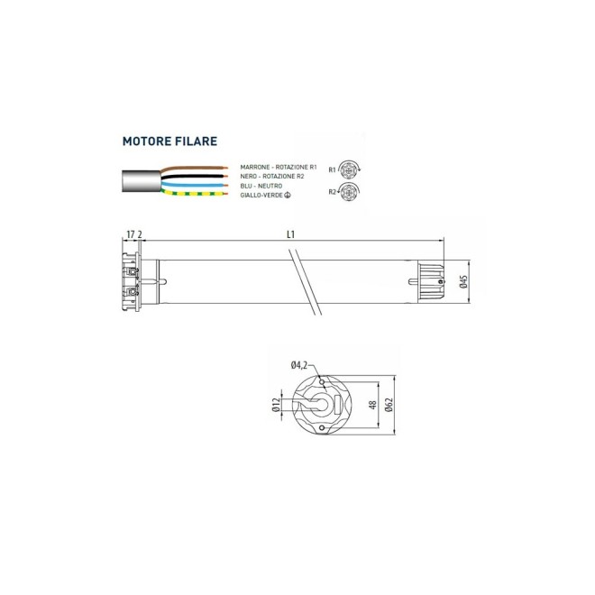schéma technique Moteur Cherubini Movi 20Nm