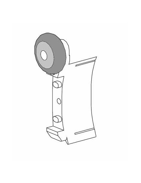 Paire de Bouchon alulux avec roulette CD78D