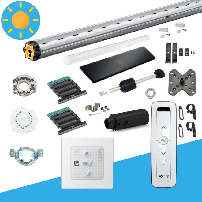 Axe motorisé Somfy RS100 SOLAR io