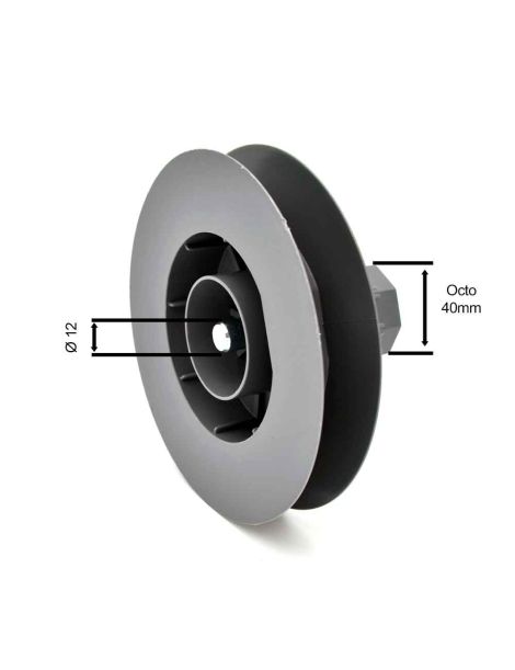 Poulie octo 40 diamètre 140 - pivot 12mm