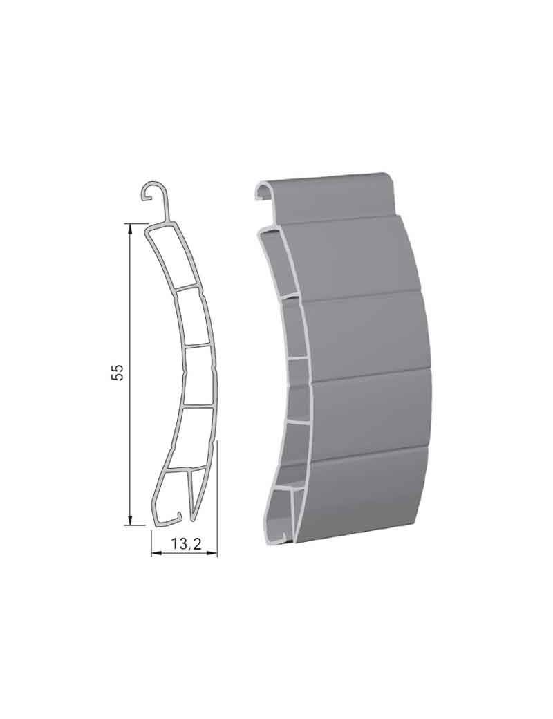 Lame 55mm PVC Blanc 115cm de long