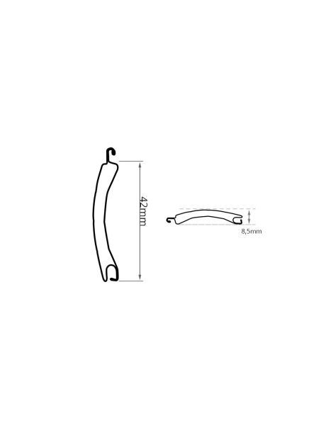 Lame 42mm Aluminium Blanc 190cm de long 