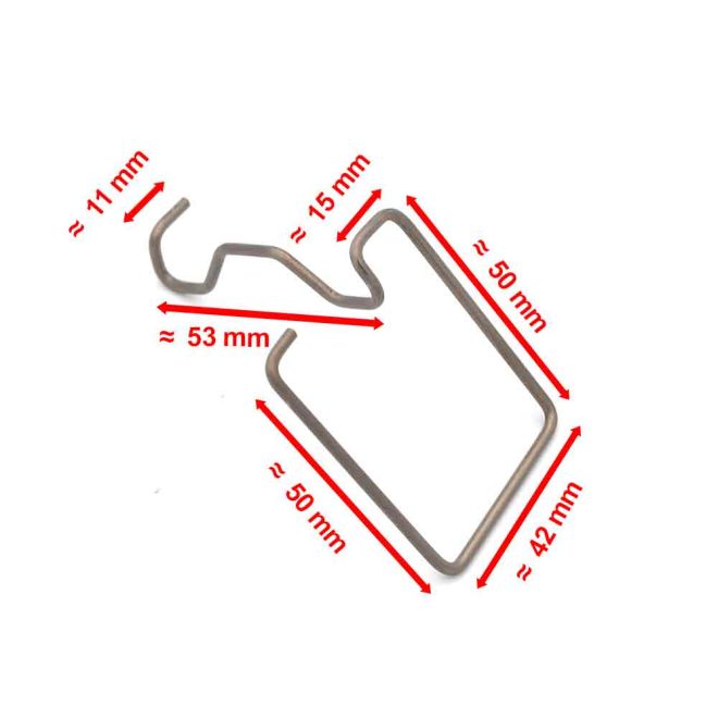 Clip caisson j4 57x51mm interne pour BSO Somfy 