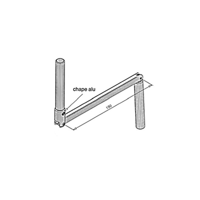 Manivelle seule Aluminium Ø12 Blanc