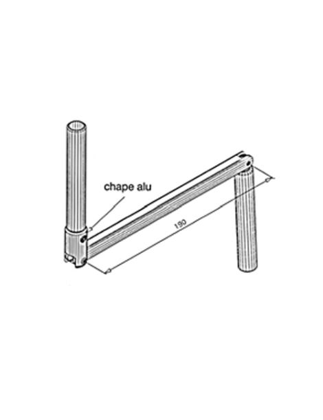 Manivelle seule Aluminium Ø12 Blanc