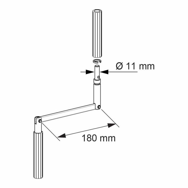 Poignée de Manivelle pour tringle Ø14 en inox