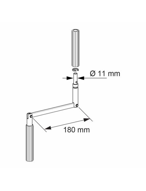 Poignée de Manivelle pour tringle Ø14 en inox