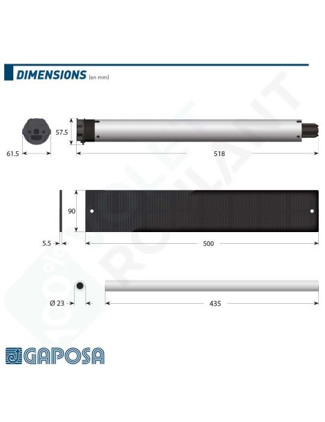 Moteur Gaposa XQ50 Autonomo solaire XQBPX 30 Nm