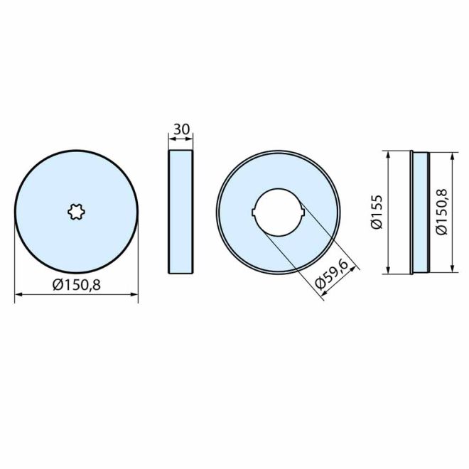 Roue et couronne Rond 159 pour moteur Becker D60 Roue et couronne Rond 159 pour moteur Becker D60