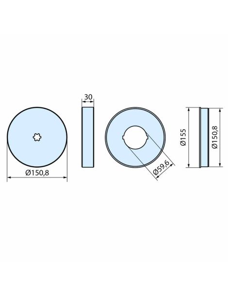 Roue et couronne Rond 159 pour moteur Becker D60
