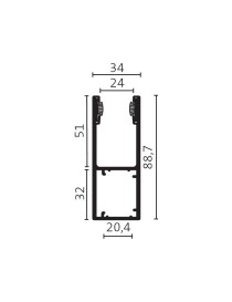 Coulisse Rénovation 89x34 200cm de long