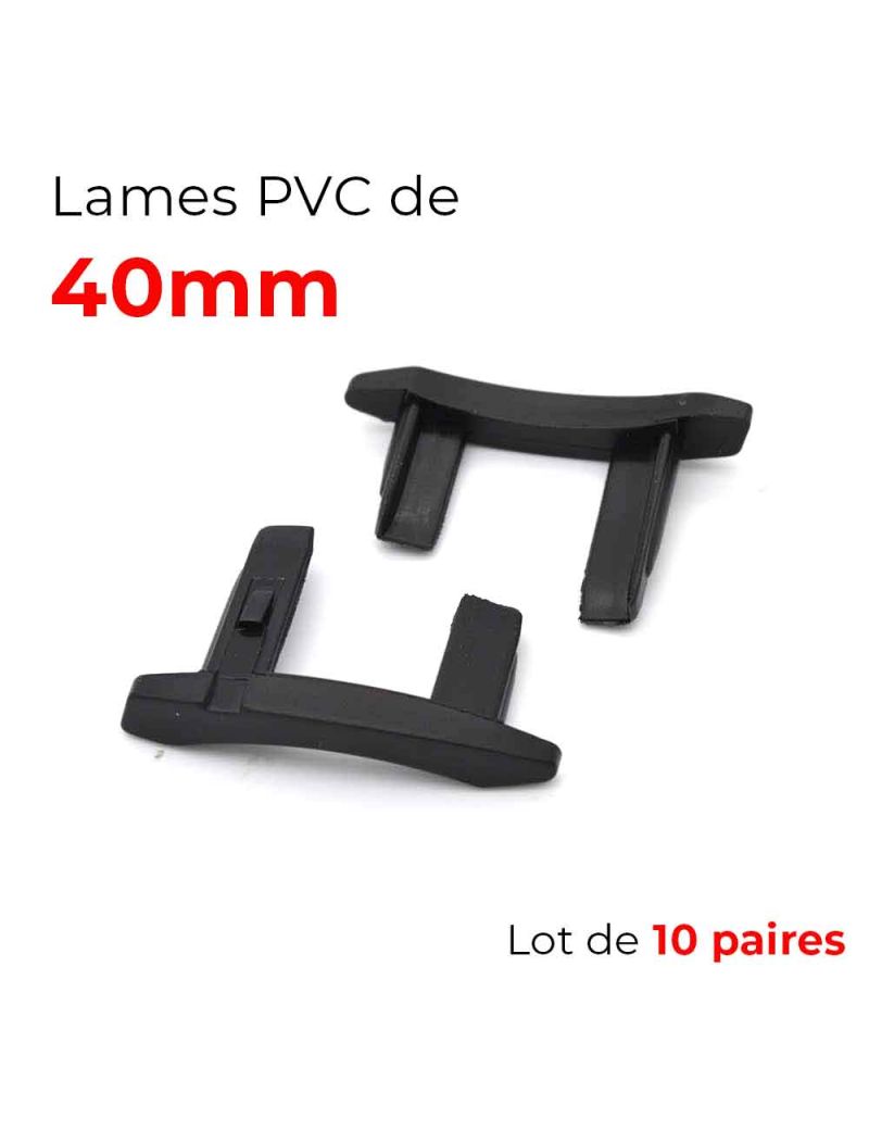 lot 10 paires de bouchons de Lame 40mm de Volet Roulant PVC