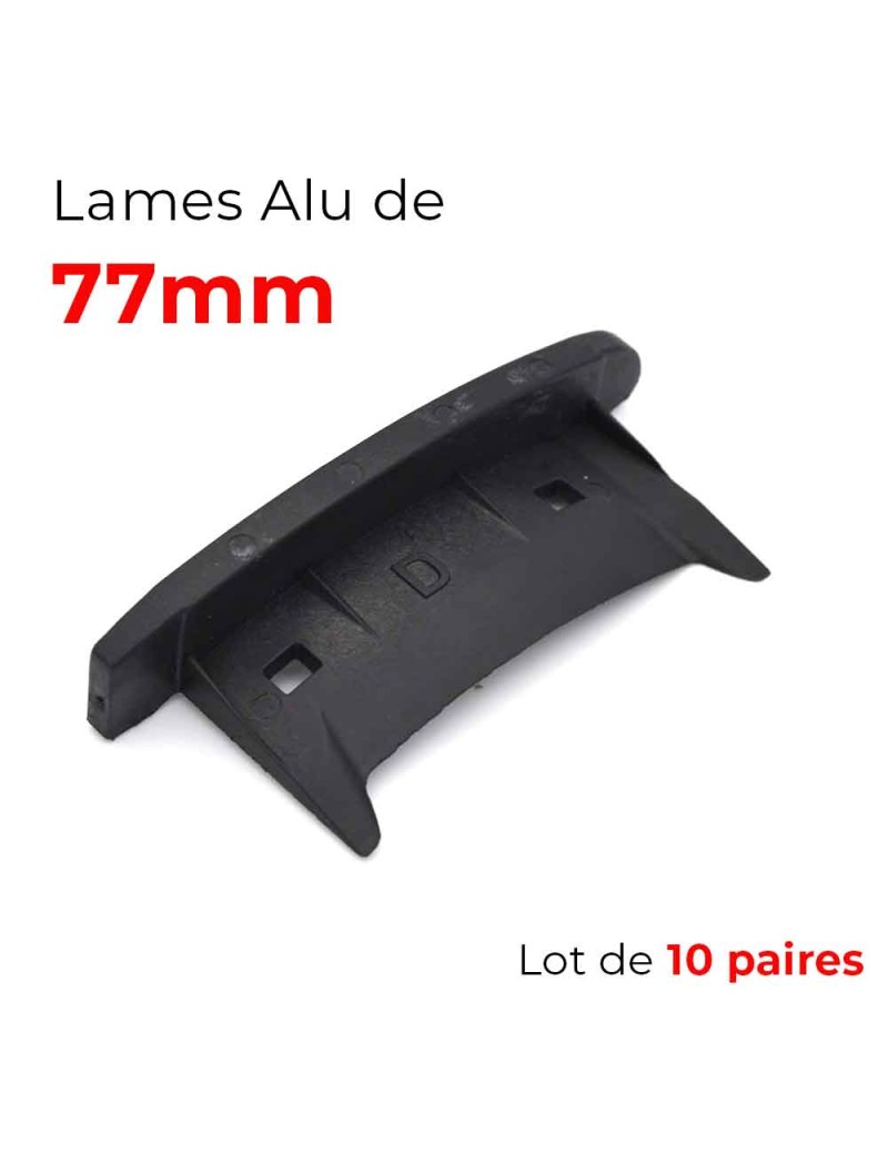 Lot 10 paires de bouchon de lame 77mm de volet roulant aluminium