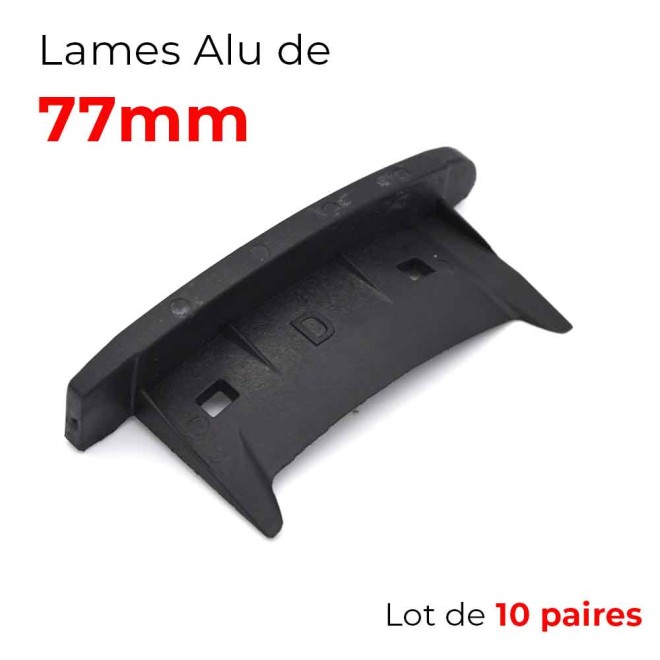 Lot 10 paires de bouchon de lame 77mm de volet roulant aluminium