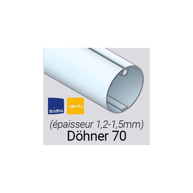 Adaptations moteur simu-Somfy Ø50 - Tube Döhner Ø70 x 1,5 Adaptations moteur simu-Somfy Ø50 - Tube Döhner Ø70 x 1,5