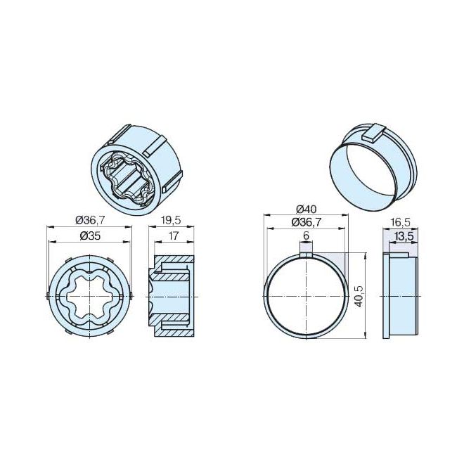Roue et couronne Rond 40 x 1.3 / 1.5 Roue et couronne Rond 40 x 1.3 / 1.5