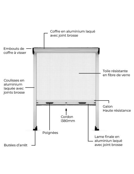 Moustiquaire enroulable sur mesure