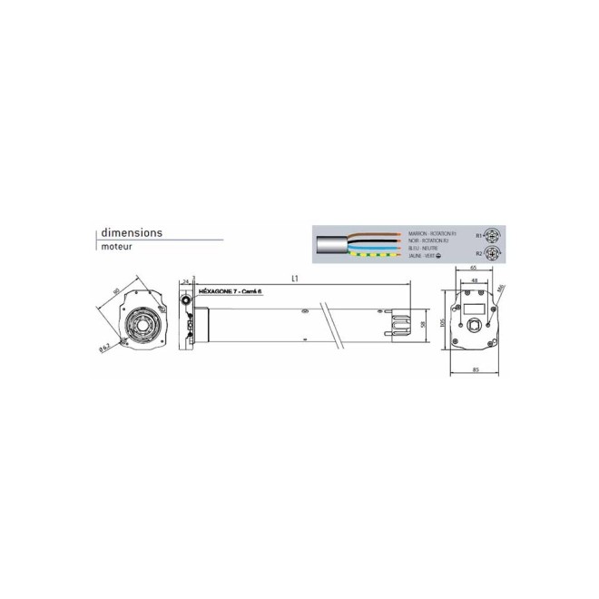 Moteur Cherubini Blue Ocean 65Nm avec manoeuvre de secours