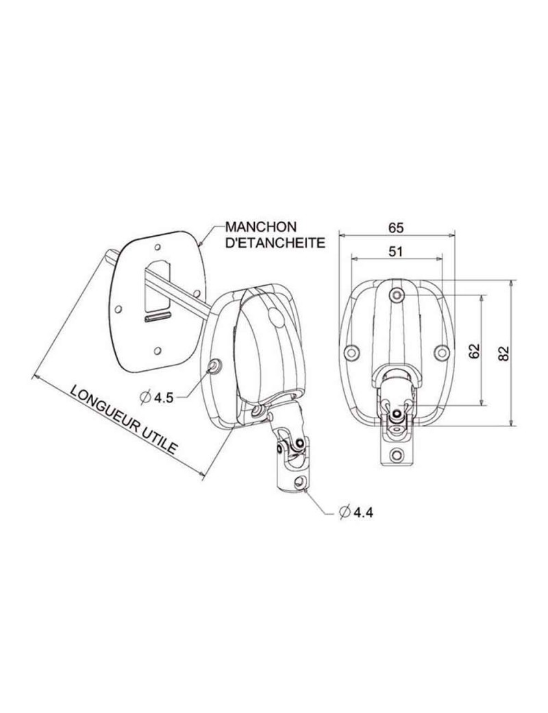 Renvoi à 120° avec Embase Large 6P7