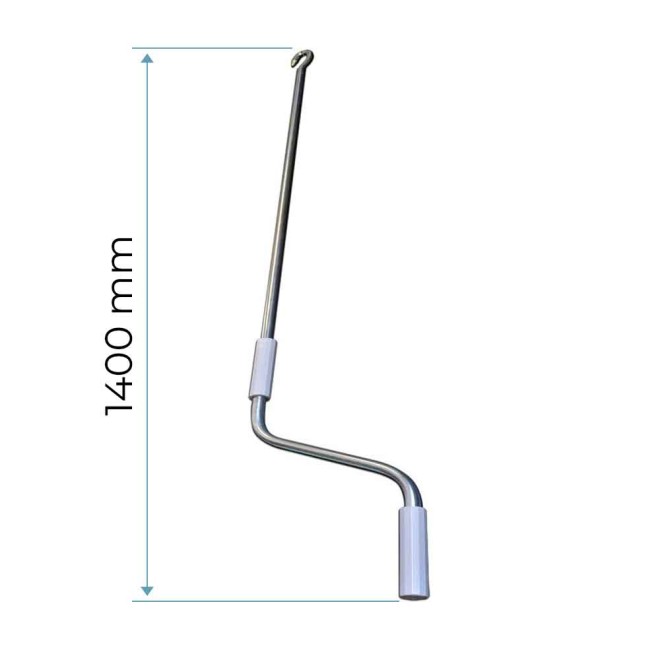 Manivelle de store à crochet 1400mm Galvanisé crochet à 90° Manivelle de store à crochet 1400mm Galvanisé crochet à 90°