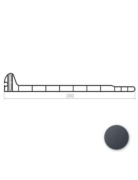 Sous face PVC Gris anthracite 200mm recoupable - longueur 119,5cm