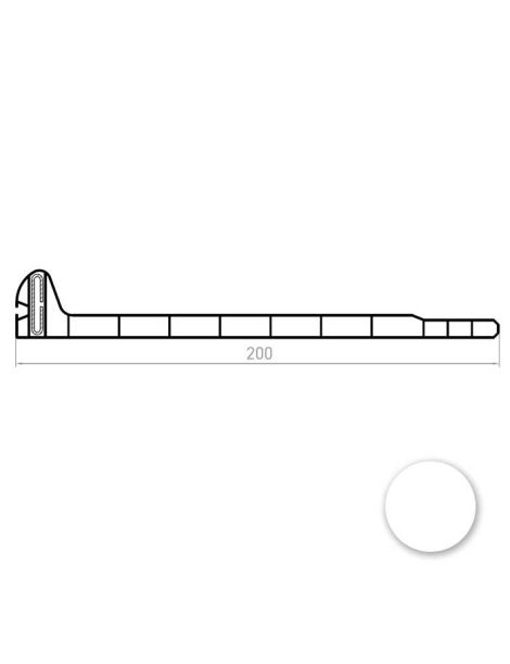 Sous face PVC Blanc 200mm recoupable - longueur 300cm