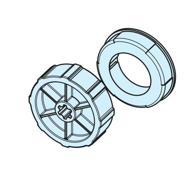 Roue et couronne Tube Ø102mmx2mm pour moteur Becker D60 Roue et couronne Tube Ø102mmx2mm pour moteur Becker D60