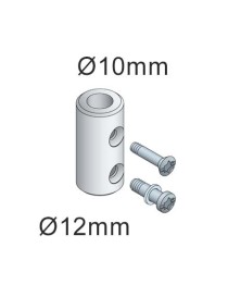 Manchon de liaison Ø10 - Ø12 Blanc