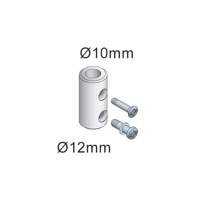 Manchon de liaison Ø10 - Ø12 Blanc