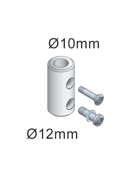 Manchon de liaison Ø10 - Ø12 Blanc