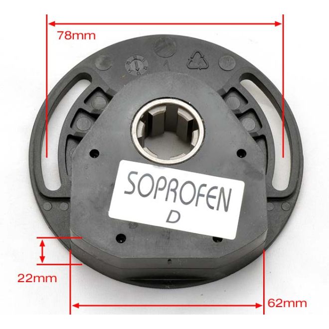 Treuil Soprofen Noir - carré de 6mm - chrono VX18/22