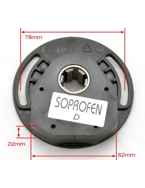 Treuil Soprofen Noir - carré de 6mm - chrono VX18/22