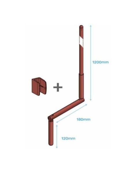 Manivelle Complète Marron + CLIP T1M20