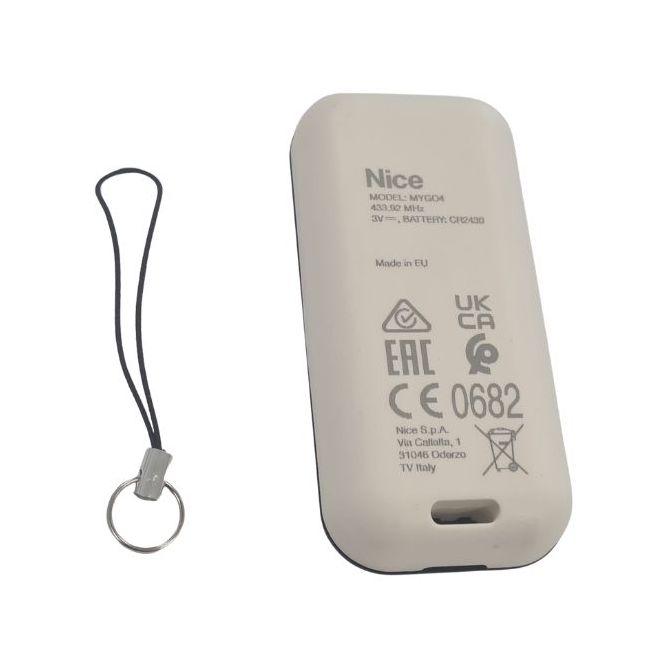 Télécommande MYGO4 pour portail et automatisme Nice